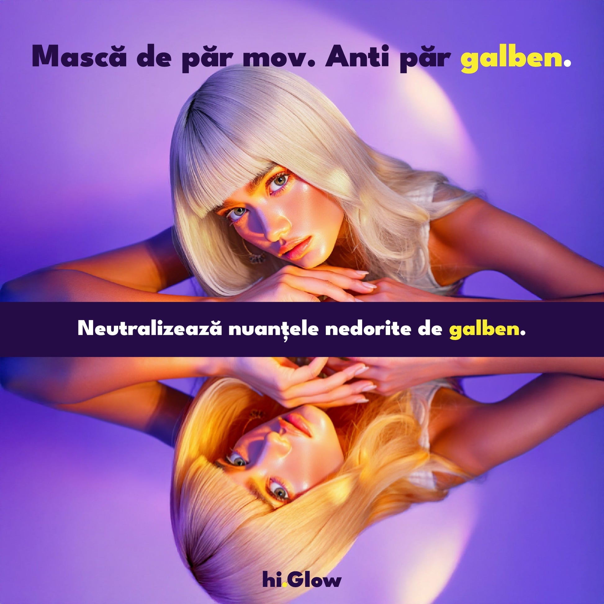 Mască de păr pentru eliminarea tonurilor galbene și portocalii. - hi.Glow