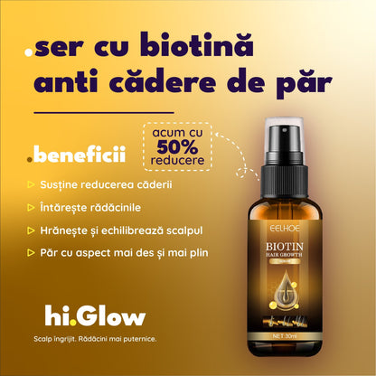 Ser pentru Creșterea Părului cu Biotină - hi.Glow